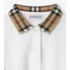 Vestido polo de algodón con cuello a cuadros