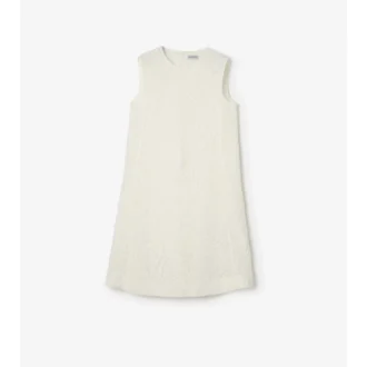 Vestido recto de encaje con estampado de cachemira