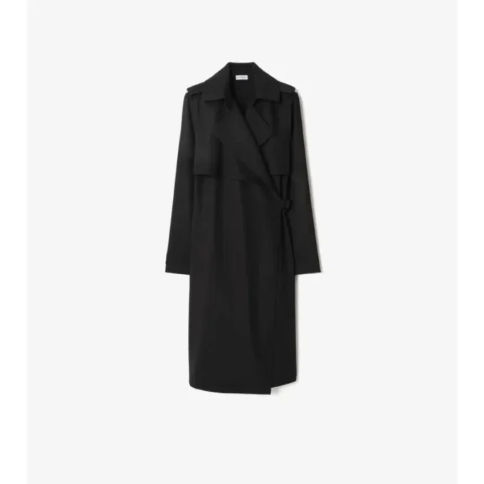 Vestido tipo gabardina de lana