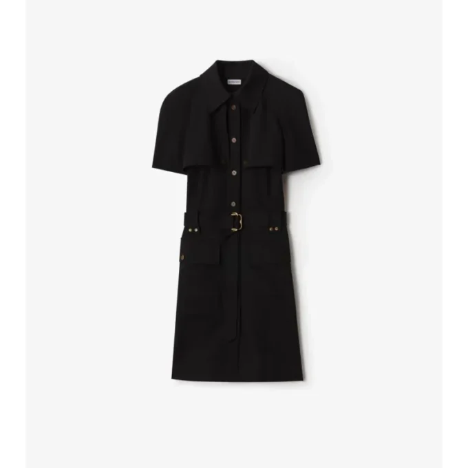 Vestido tipo gabardina de lana