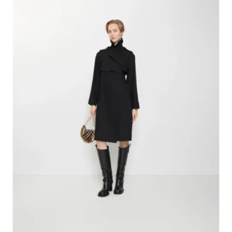Vestido tipo gabardina de lana