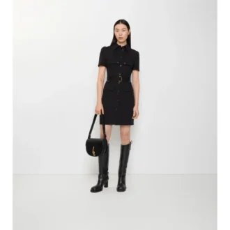 Vestido tipo gabardina de lana