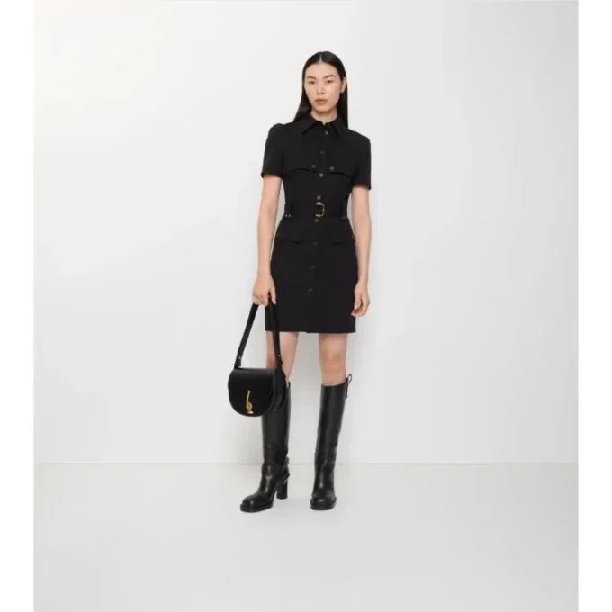 Vestido tipo gabardina de lana