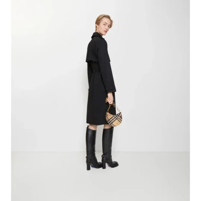 Vestido tipo gabardina de lana