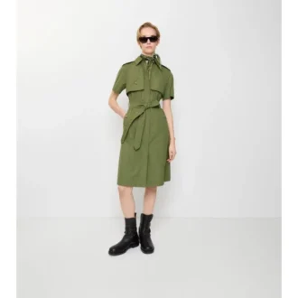 Vestido tipo gabardina de popelín de algodón
