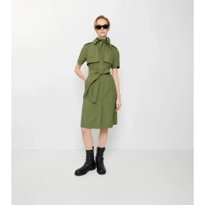 Vestido tipo gabardina de popelín de algodón