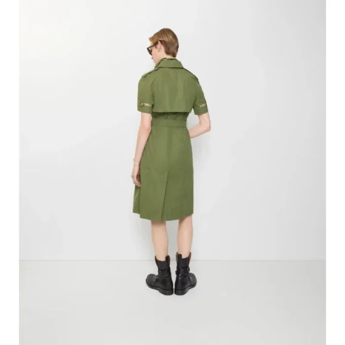 Vestido tipo gabardina de popelín de algodón