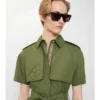 Vestido tipo gabardina de popelín de algodón