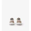 Zapatillas con estampado de cuadros, ante y piel