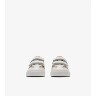 Zapatillas con estampado de cuadros y piel