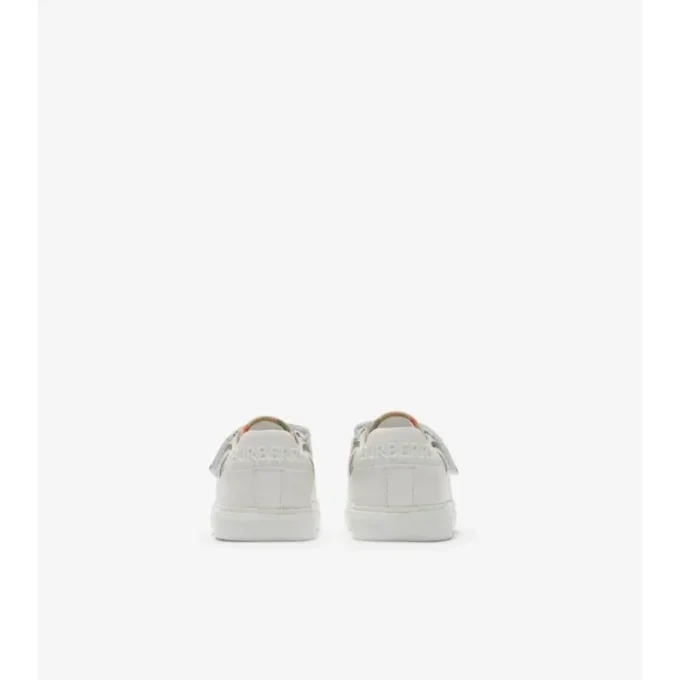 Zapatillas con estampado de cuadros y piel