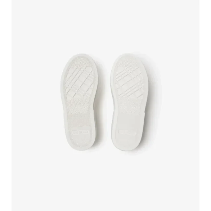 Zapatillas de algodón y piel con estampado de cuadros