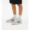 Zapatillas de algodón y piel con estampado de cuadros