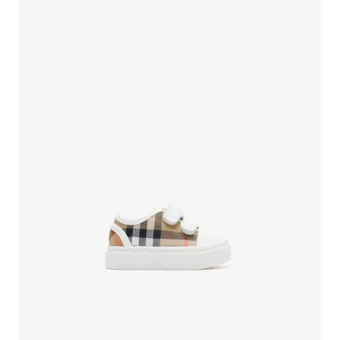 Zapatillas de lona de algodón con estampado de cuadros