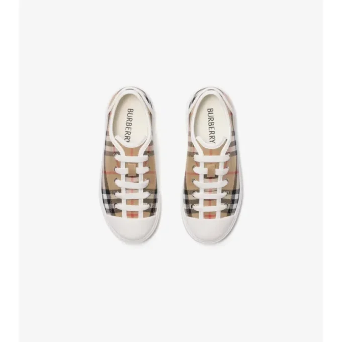 Zapatillas de lona de algodón con estampado de cuadros