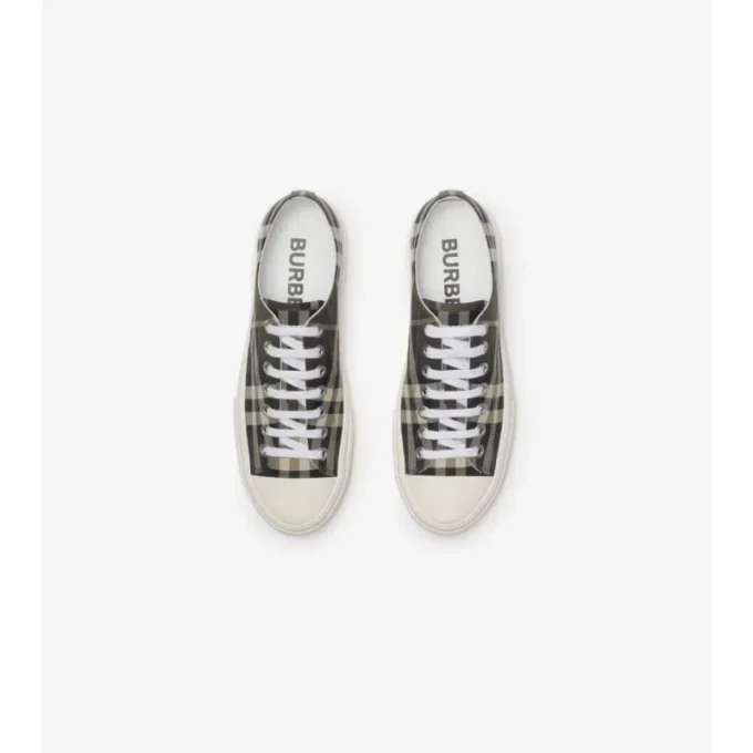 Zapatillas de mezcla de nailon con estampado de cuadros