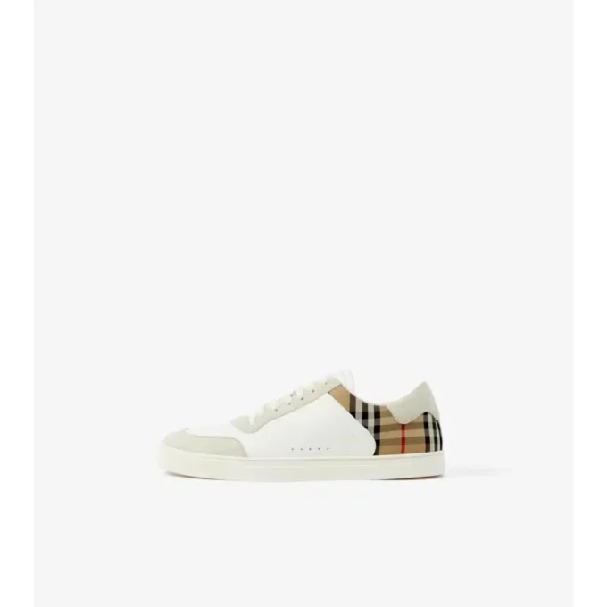 Zapatillas de piel, ante y estampado de cuadros