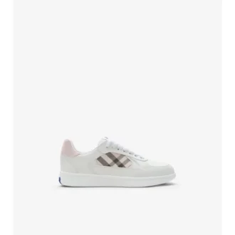 Zapatillas de piel y estampado de cuadros 