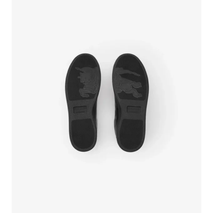 Zapatillas Set de piel con estampado de cuadros en relieve 