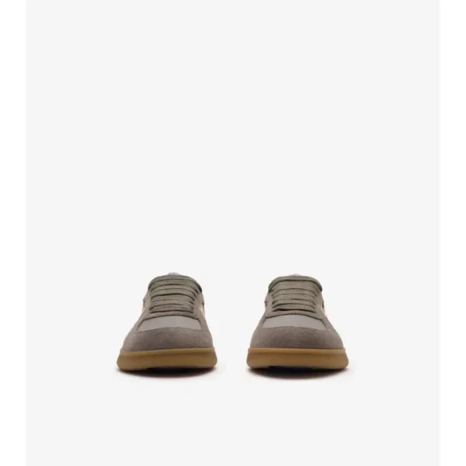 Zapatillas Terrace de piel, ante y estampado de cuadros 