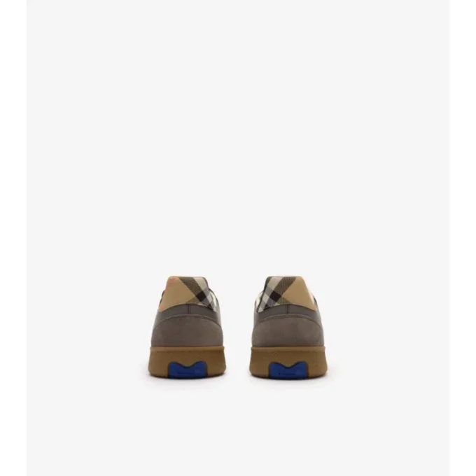 Zapatillas Terrace de piel, ante y estampado de cuadros 