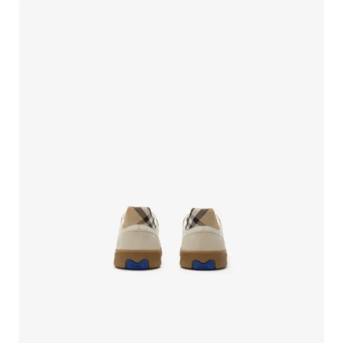Zapatillas Terrace de piel, ante y estampado de cuadros 