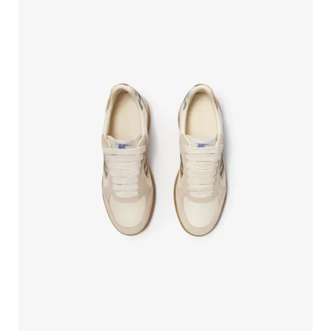 Zapatillas Terrace de piel, ante y estampado de cuadros