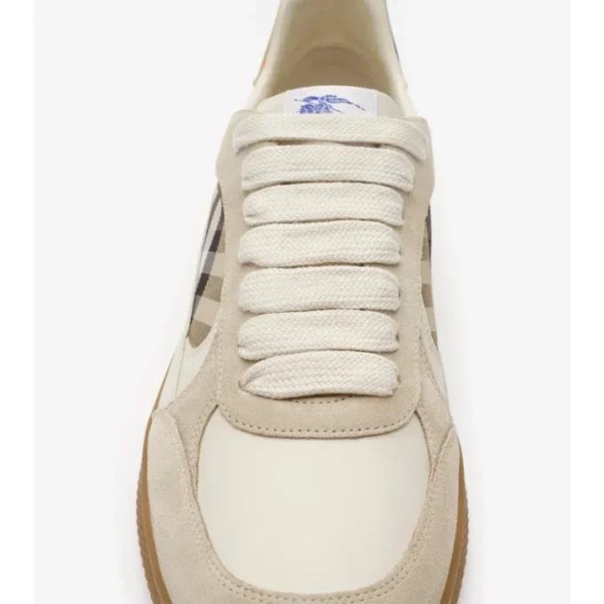 Zapatillas Terrace de piel, ante y estampado de cuadros 
