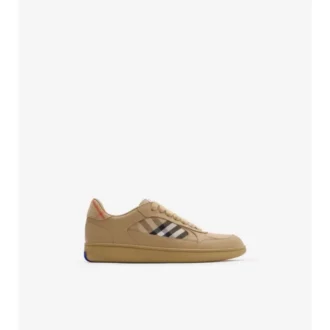 Zapatillas Terrace de piel y estampado de cuadros 