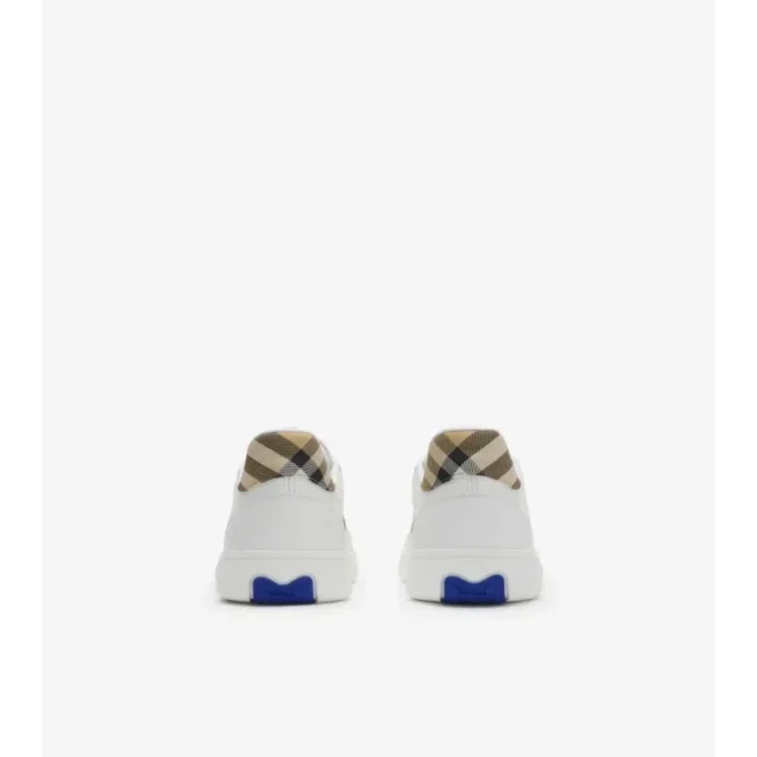 Zapatillas Terrace de piel y estampado de cuadros 