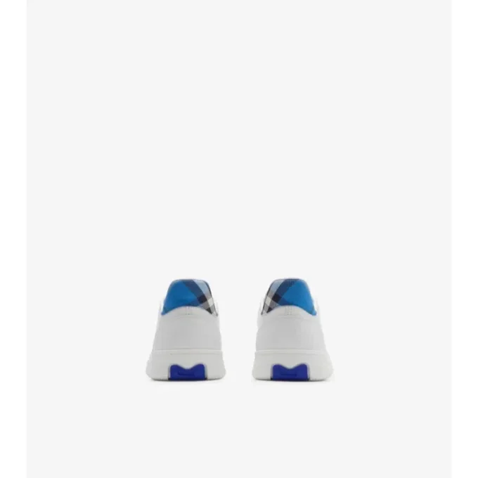 Zapatillas Terrace de piel y estampado de cuadros 