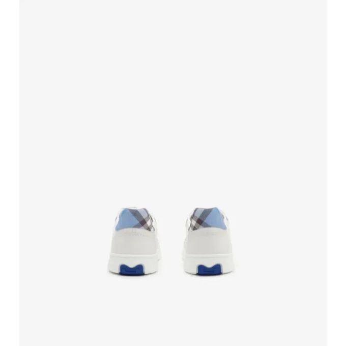 Zapatillas Terrace de piel y estampado de cuadros 