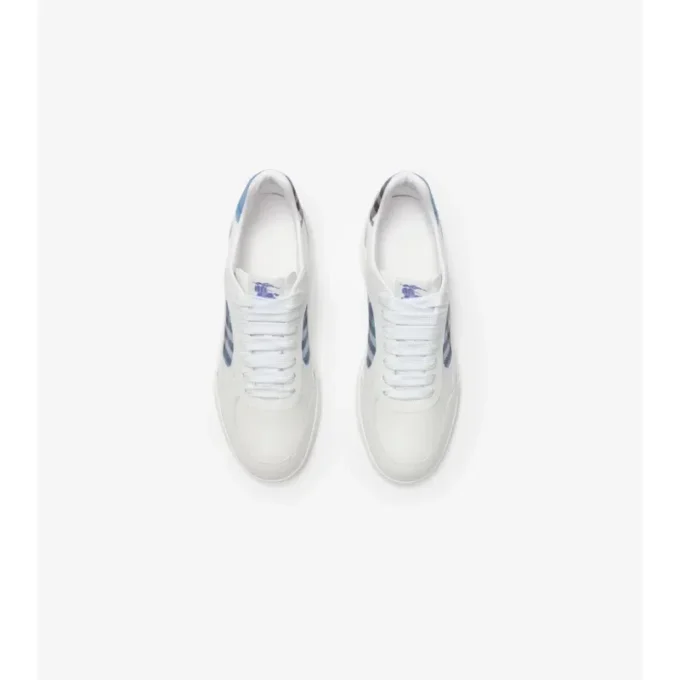Zapatillas Terrace de piel y estampado de cuadros 