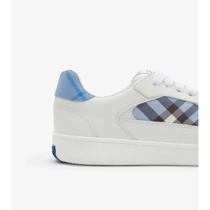 Zapatillas Terrace de piel y estampado de cuadros 