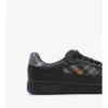 Zapatillas Terrace de piel y estampado de cuadros 