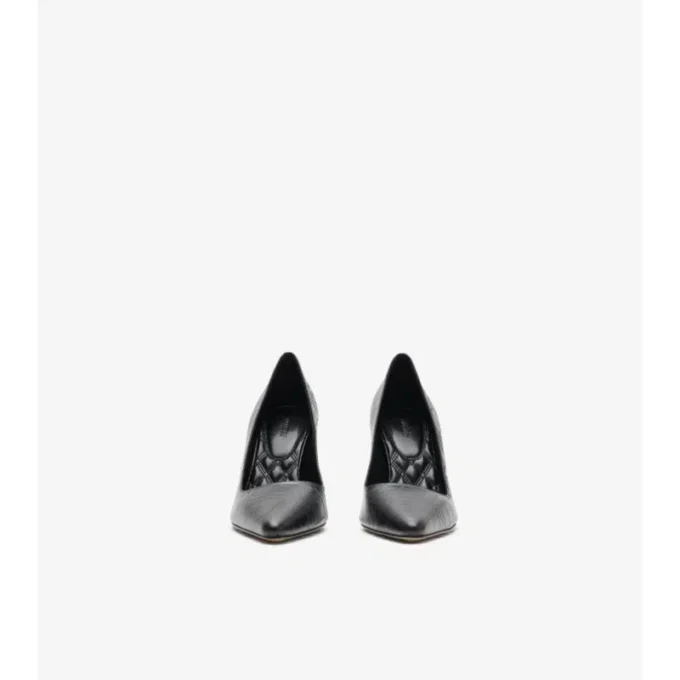Zapatos de salón altos Dame de piel con estampado de cuadros