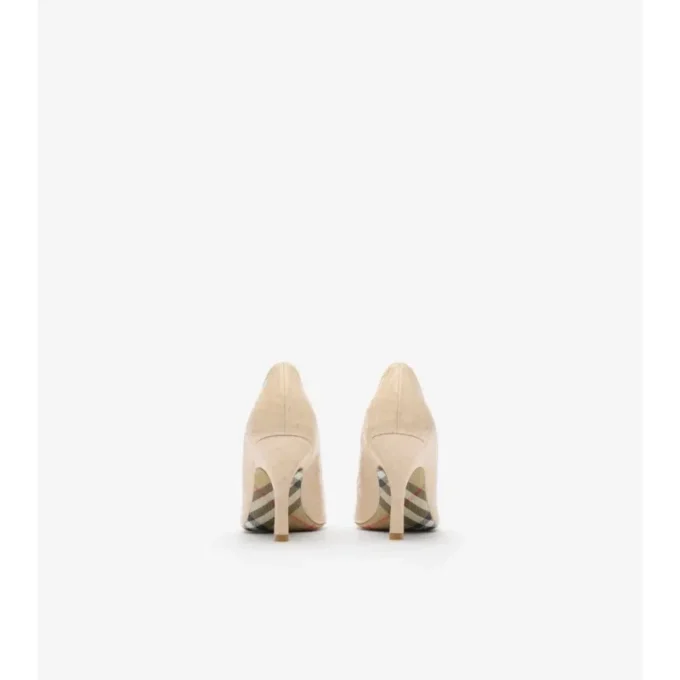 Zapatos de salón altos Dame de piel con estampado de cuadros
